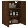 Elegant Wall Mounted Cabinet - Brown Oak 69.5x34x90 cm