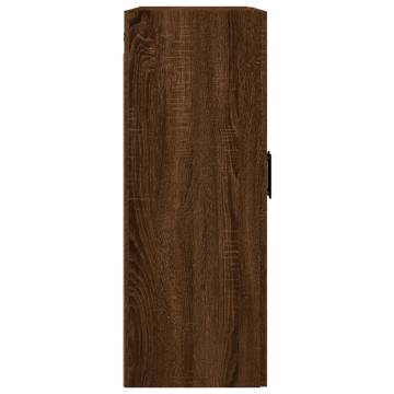 Elegant Wall Mounted Cabinet - Brown Oak 69.5x34x90 cm