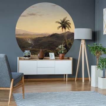 WallArt Wallpaper Circle The Americas - Stylish Home Decor