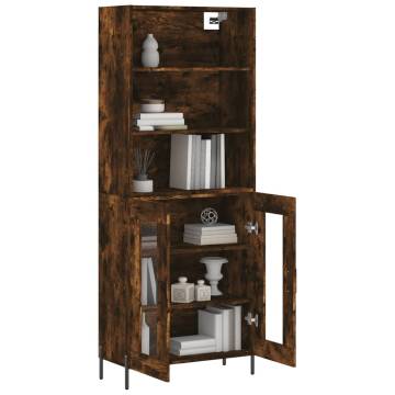 Stylish Highboard Smoked Oak - Engineered Wood Storage Solution