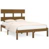 Honey Brown Solid Wood Bed Frame - 200x200 cm | Hipomarket