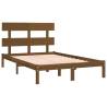 Honey Brown Solid Wood Bed Frame - 200x200 cm | Hipomarket