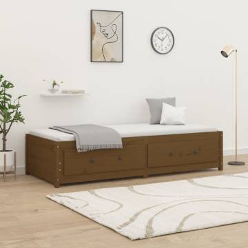 Day Bed Honey Brown - Solid Wood Pine - 75x190 cm