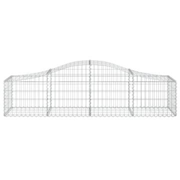 Arched Gabion Baskets - 5 pcs Galvanised Iron (200x50x40/60 cm)