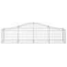 Arched Gabion Baskets - 5 pcs Galvanised Iron (200x50x40/60 cm)