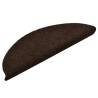 Self-Adhesive Stair Mats 15pcs - Dark Brown 56x17 cm