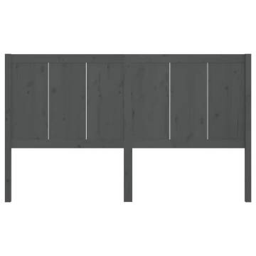 Bed Headboard Grey - Solid Pine Wood | Hipomarket UK