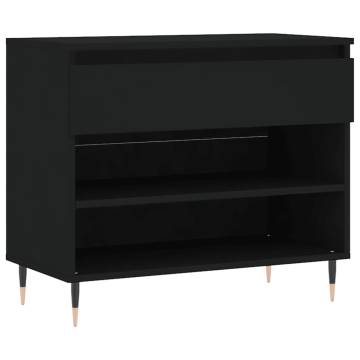 Shoe Cabinet Black 70x36x60 cm - Stylish & Space-Saving Storage