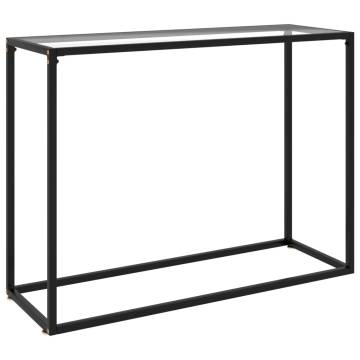 Modern Transparent Console Table - 100x35x75 cm Tempered Glass