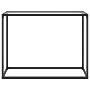 Modern Transparent Console Table - 100x35x75 cm Tempered Glass