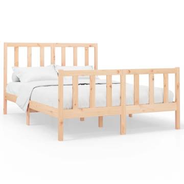 Solid Wood Pine Bed Frame 120x200 cm - Modern Bedroom Style