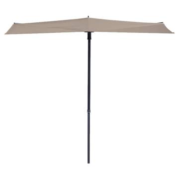 Madison Balcony Parasol Sun Wave 270x150 cm Ecru | HIPOMarket