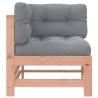 Stylish Corner Sofa with Cushions - Solid Wood Douglas