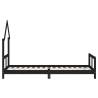 Kids Bed Frame Black 80x200 cm Solid Pine - Fun & Stylish