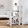 White Book Cabinet & Room Divider | 100x30x123.5 cm