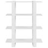 White Book Cabinet & Room Divider | 100x30x123.5 cm