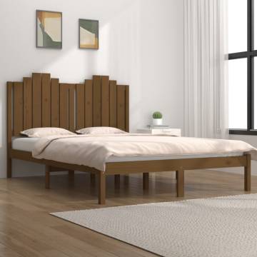 Honey Brown Solid Wood Pine Bed Frame 120x200 cm