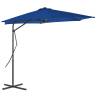 Outdoor Parasol with Steel Pole Blue 300x230 cm Colour blue Quantity in Package 1 