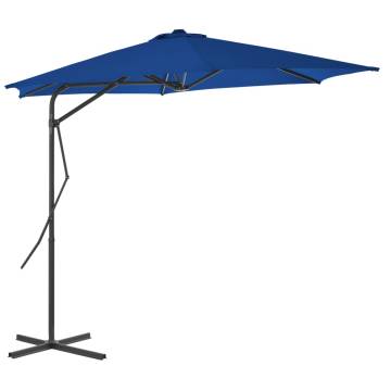 Outdoor Parasol with Steel Pole - Blue 300x230 cm | HipoMarket