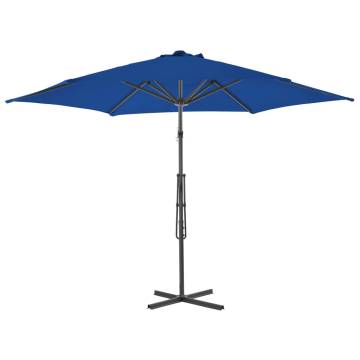 Outdoor Parasol with Steel Pole - Blue 300x230 cm | HipoMarket