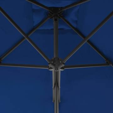 Outdoor Parasol with Steel Pole - Blue 300x230 cm | HipoMarket