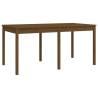 7 Piece Garden Dining Set - Honey Brown Solid Pine Wood