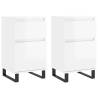 Trendy High Gloss White Sideboards - 2 pcs | Hipo Market