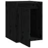 Stylish Black Wall Cabinets - 2 pcs Solid Pine | Hipomarket