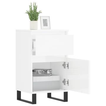 Trendy High Gloss White Sideboards - 2 pcs | Hipo Market