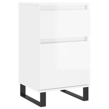 Trendy High Gloss White Sideboards - 2 pcs | Hipo Market