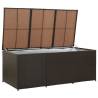 Stylish Poly Rattan Garden Storage Box - 180x90x70 cm Brown