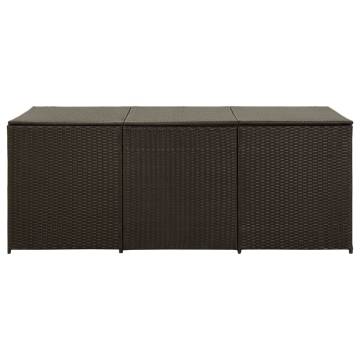 Stylish Poly Rattan Garden Storage Box - 180x90x70 cm Brown