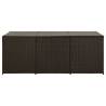 Stylish Poly Rattan Garden Storage Box - 180x90x70 cm Brown