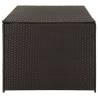 Stylish Poly Rattan Garden Storage Box - 180x90x70 cm Brown