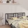 Stylish Grey Bed Headboard - Solid Pine Wood, 206x4x100 cm