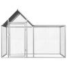 Spacious Galvanised Steel Chicken Coop - 2x1x1.5 m