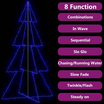 Christmas Cone Tree with 360 LEDs - Indoor & Outdoor 143x250 cm