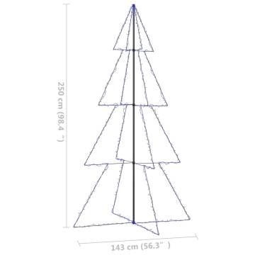 Christmas Cone Tree with 360 LEDs - Indoor & Outdoor 143x250 cm