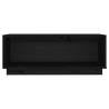 Elegant Black TV Cabinet - Solid Pine Wood | Hipomarket UK