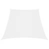 Sunshade Sail Oxford Fabric Trapezium 3/5x4 m White Colour white Size 3/5 x 4 m 