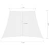 Sunshade Sail Oxford Fabric Trapezium 3/5x4 m White - HipoMarket