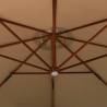 Hanging Parasol with Wooden Pole 350 cm - Taupe Shade Outdoor