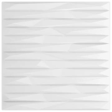 48 pcs White Wall Panels 50x50 cm XPS - Home Design Feature