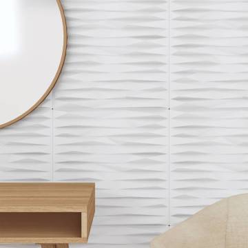 48 pcs White Wall Panels 50x50 cm XPS - Home Design Feature