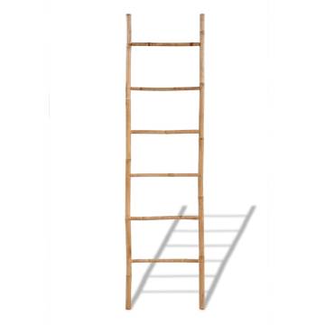 Bamboo Towel Ladder with 6 Rungs | Stylish & Durable Design