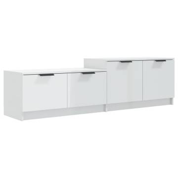 High Gloss White TV Cabinet - Modern Design | HipoMarket