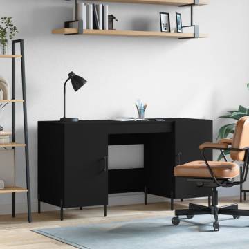 Elegant Black Desk 140x50 cm - Stylish & Practical Study Furniture