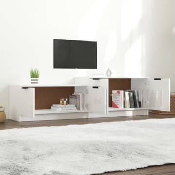 High Gloss White TV Cabinet - Modern Design | HipoMarket