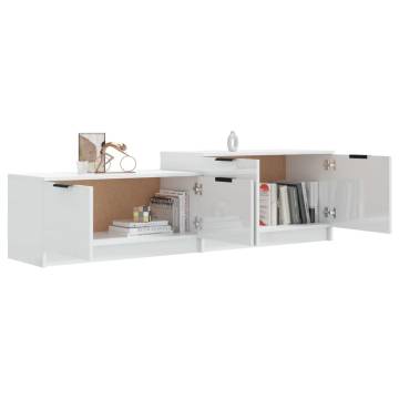 High Gloss White TV Cabinet - Modern Design | HipoMarket