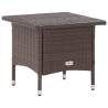 Tea Table Brown 50x50x47 cm Poly Rattan Colour brown Quantity in Package 1 